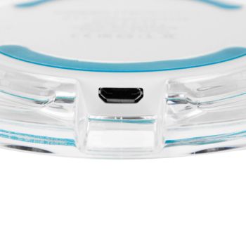Беспроводное зарядное устройство InterStep QI 7,5W White/Blue Stripe